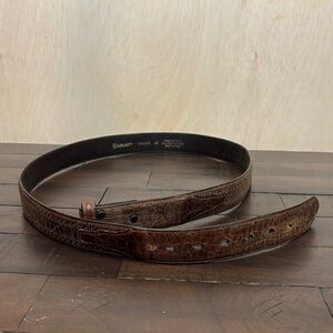 Ariat Brown Leather Belt size 46 Extra holes punched in belt